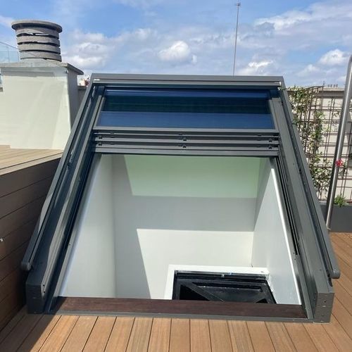 Botola per tetto - AIRCLOS Aluminium Systems - rettangolare / in vetro / a taglio termico