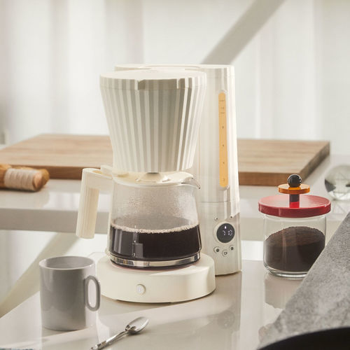 Macchina da caffè a filtro - Pliss&eacute; - ALESSI S.P.A. - per uso residenziale / automatica / bianca