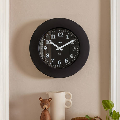 Orologio contemporaneo - Momento - ALESSI S.P.A. - a muro / analogico / in acciaio inossidabile