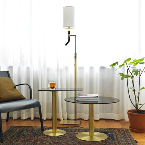 Lampada da terra - Butler  - ORSJO - in ottone / in acciaio con rivestimento a polvere / in tessuto