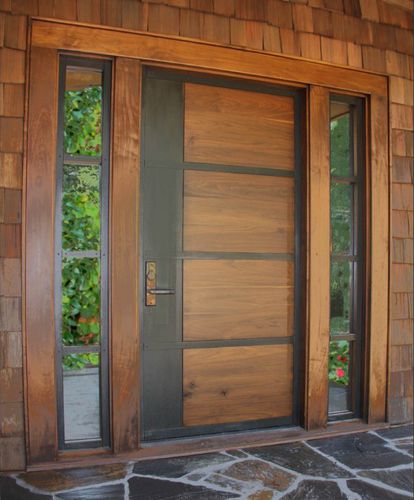 Porta d'ingresso - HILLS 501 - AppWood - in legno / in acciaio / battente