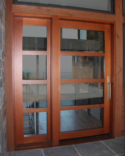 Porta d'ingresso - BOWERS 510 - AppWood - in legno / a bilico / vetrata
