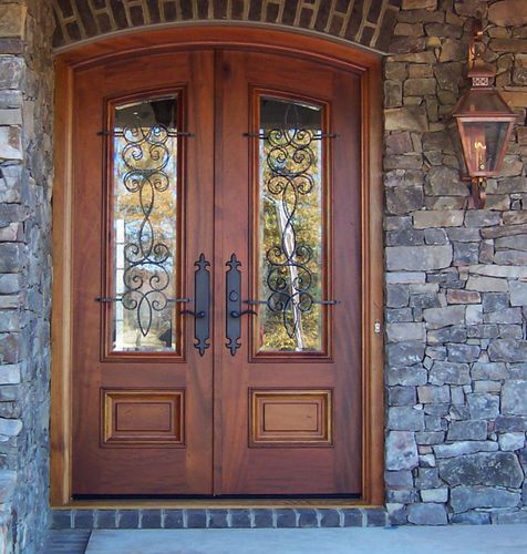 Porta d'ingresso - DONNLEY 513 - AppWood - in legno / battente / semivetrata