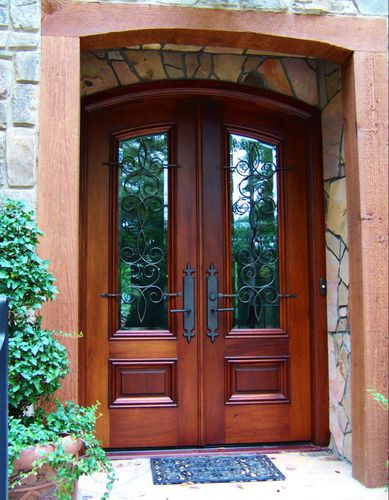 Porta d'ingresso - BROADMOOR 530 - AppWood - in legno / battente / semivetrata