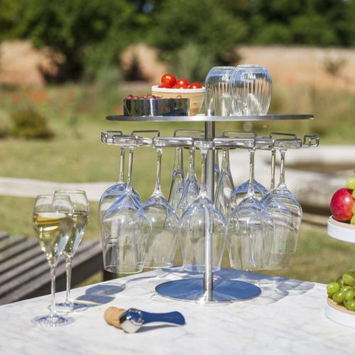 Vassoio di servizio in acciaio - L'ARBRE À VERRES ANTIPASTI - L’Atelier du Vin - contract