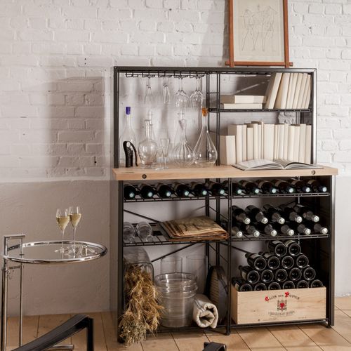 Cantinetta installazione libera - L’Atelier du Vin - in acciaio verniciato / in legno di latifoglie