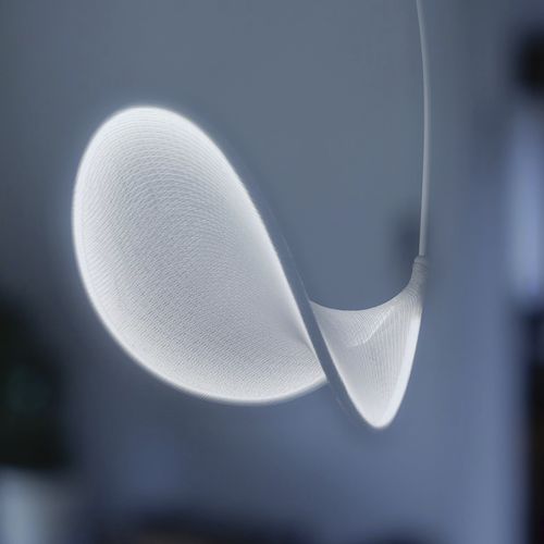 Lampada a sospensione - LLLL.02  - llll - in alluminio / in tessuto / design originale