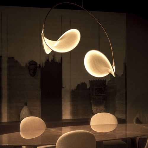 Lampada a sospensione - LLLL.02 - llll - in alluminio / in tessuto / design originale
