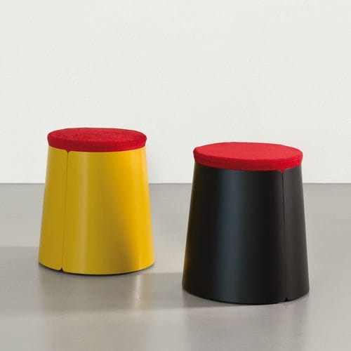 Pouf contemporaneo - BOBINO - MEME DESIGN - in tessuto / tondo / personalizzabile