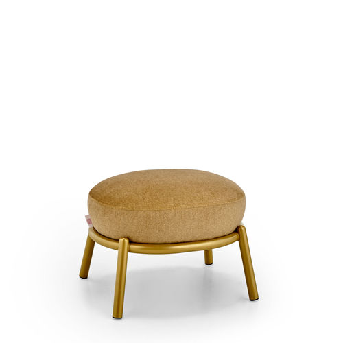 Pouf contemporaneo - DROP - MEME DESIGN - in tessuto / in acciaio / ovale