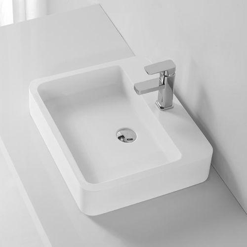 Lavabo da appoggio - KKR-1324 - KKR KINGKONREE - in ceramica / rettangolare / 1 foro