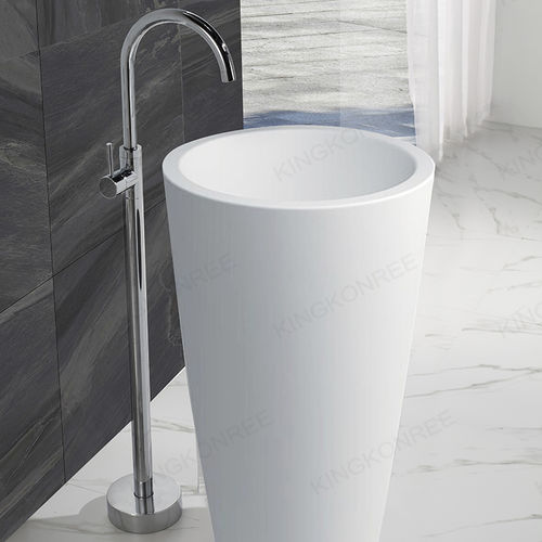 Lavabo autoportante - KKR-1594 - KKR KINGKONREE - in acrilico / ghisa minerale / in Solid Surface