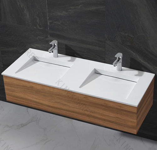 Mobile lavabo doppio - KKR-1332 - KKR KINGKONREE - sospeso / ghisa minerale / in acrilico