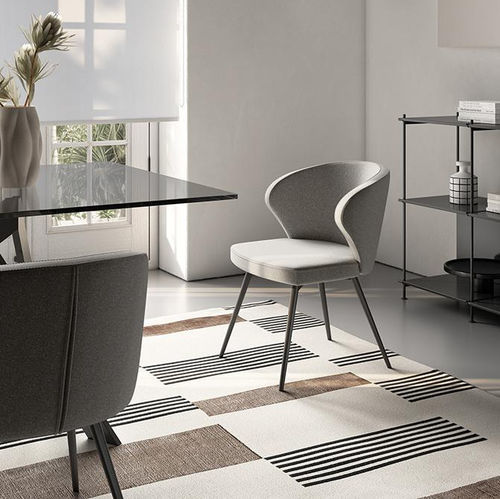 Sedia contemporanea - DAFNE - pezzani home collection - da interno / in tessuto / in pelle