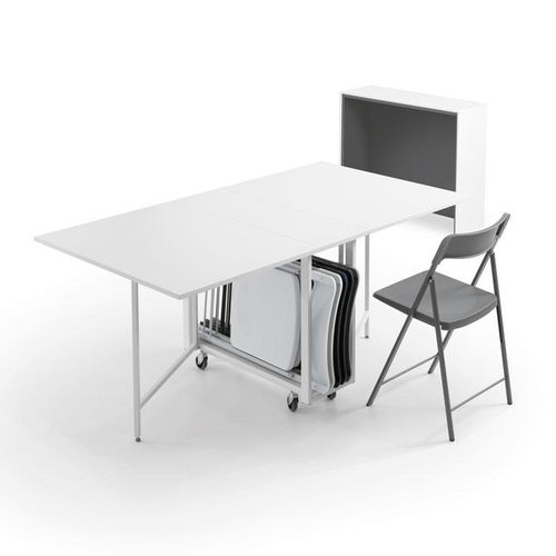 Tavolo contemporaneo - ARCHIMEDE - pezzani home collection - in laminato / con supporto in alluminio / rettangolare