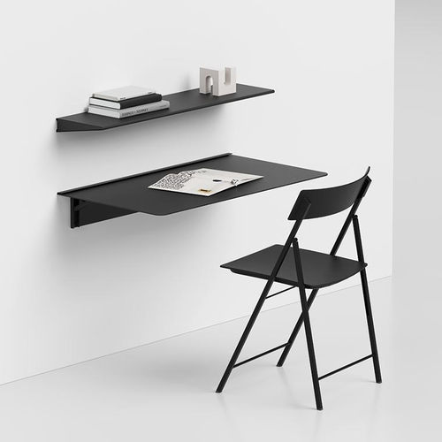 Scrivania da parete - PLANA - pezzani home collection - contemporanea / in alluminio / dritta