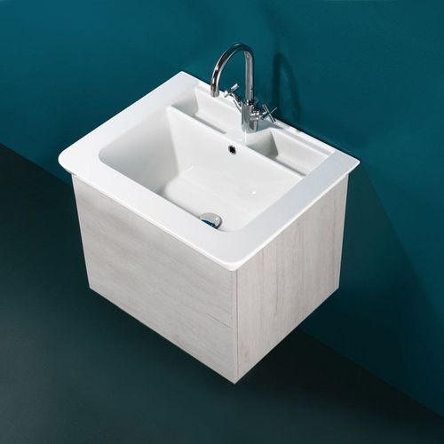 Mobile lavabo sospeso - DEEP 70 - LMC srl - in ceramica / contemporaneo / con cassetti