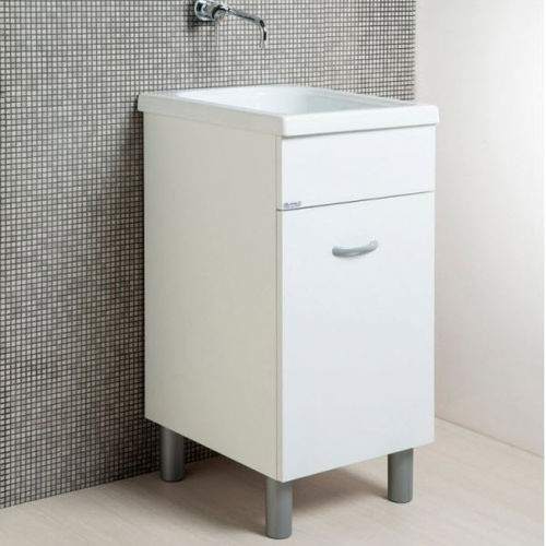 Mobile lavabo da appoggio - CORALLO-45 - LMC srl - in ceramica / contemporaneo / con armadietto integrato