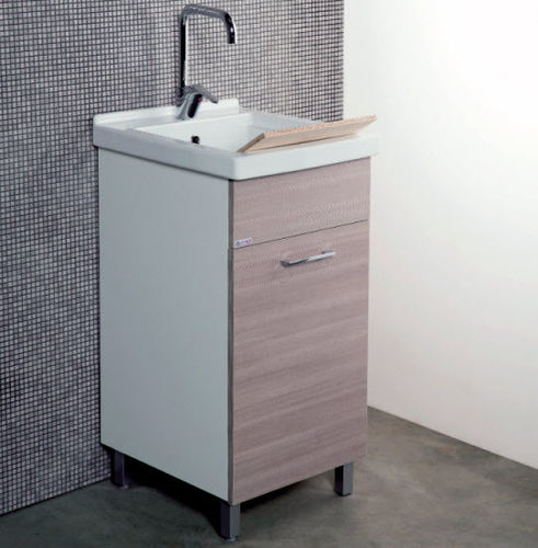 Mobile lavello in legno - ONDA-45-TAVOLA - LMC srl - con piedi