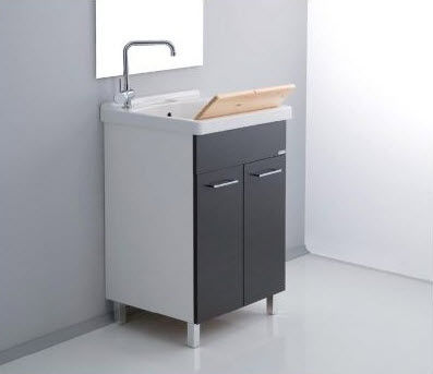 Mobile lavello in legno - ONDA-60 - LMC srl - con piedi