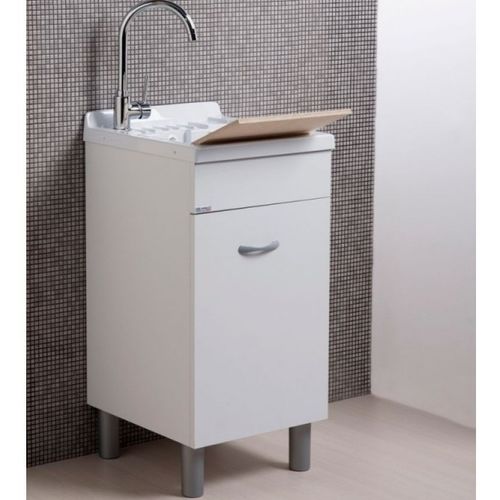 Lavabo per lavanderia autoportante - UNIKA-ABS-45 - LMC srl - impiallacciato in legno / in ABS