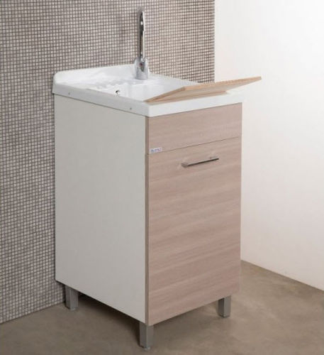 Lavabo per lavanderia autoportante - MEDUSA - LMC srl - impiallacciato in legno