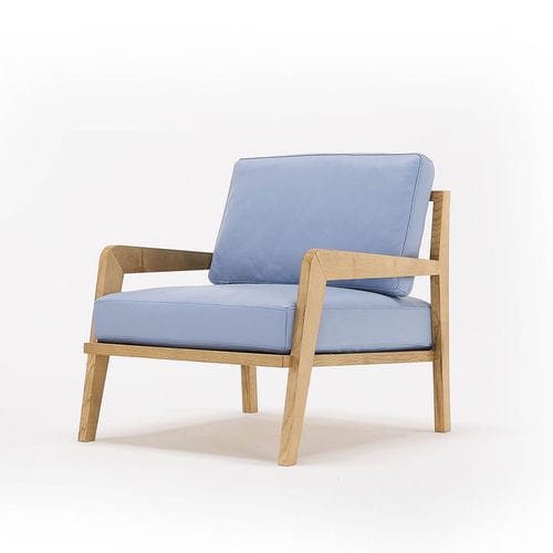 Poltrona contemporanea - OSLO - egoitaliano - in pelle / in rovere / in frassino