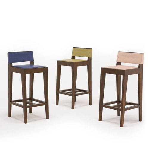 Sedia alta contemporanea - MALMO - egoitaliano - da interno / in pelle / con supporto in legno
