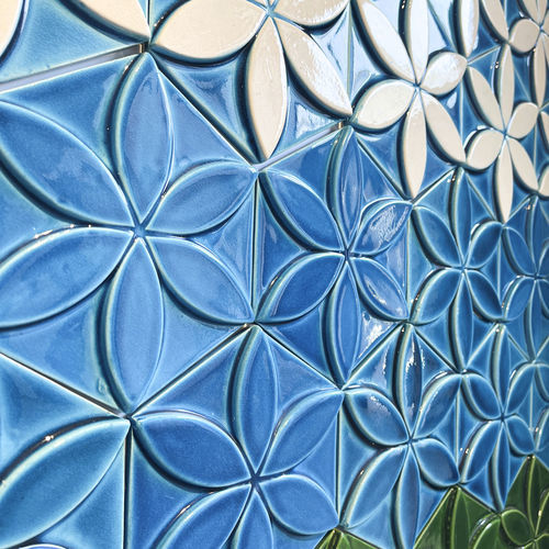 Piastrella esagonale in ceramica - ES 043 - PIKARO HANDMADE TILES - lucida / da interno / da esterno