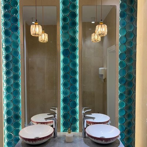 Piastrella esagonale in ceramica - ES001 - PIKARO HANDMADE TILES - da interno / da cucina / da bagno