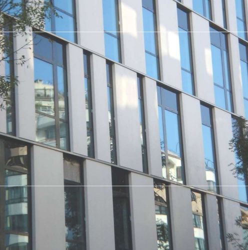 Rivestimento di facciata in pannelli - ACRYTHERM® D - REBETON - in composito / levigato / isolante