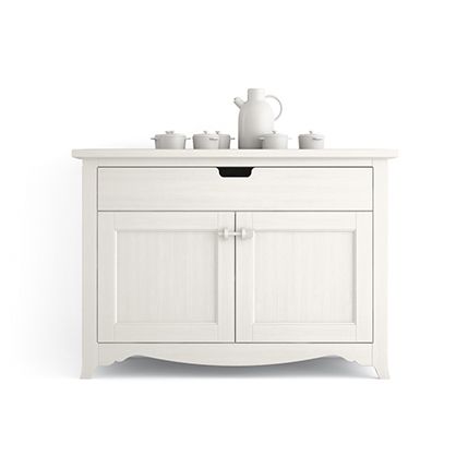 Credenza classica - Scandola - in legno massiccio / bianca
