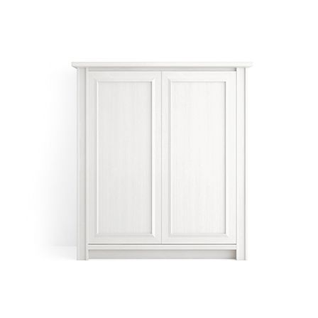 Credenza alta - Scandola - classica / in legno massiccio / bianca