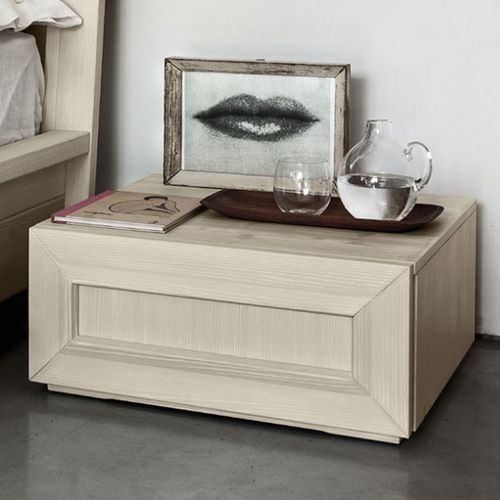 Comodino contemporaneo - Scandola - in legno / rettangolare / con cassetti