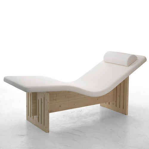 Chaise longue contemporanea - COMFORT - Carmenta Wellness - in ecopelle / in legno / contract