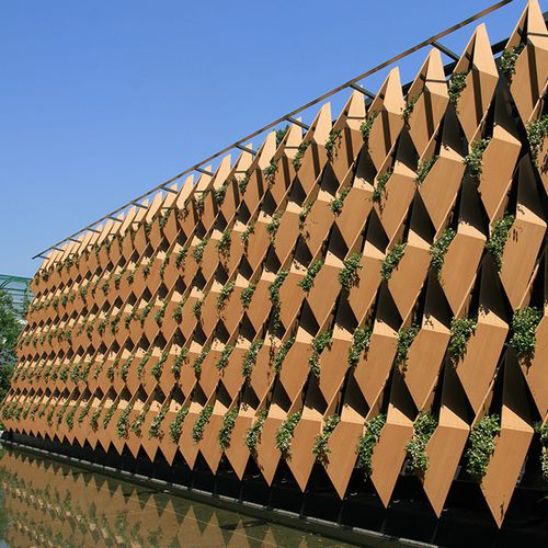 Rivestimento di facciata per giardino verticale - EINWOOD - in pannelli / in WPC / opaco