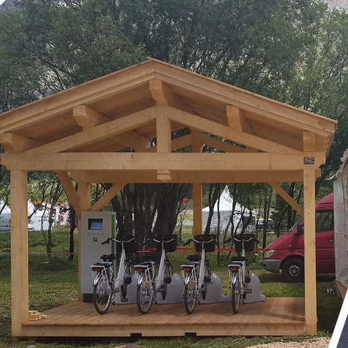 Pensilina per biciclette sicura - Clean Energy Planet - per spazi pubblici / per zone urbane
