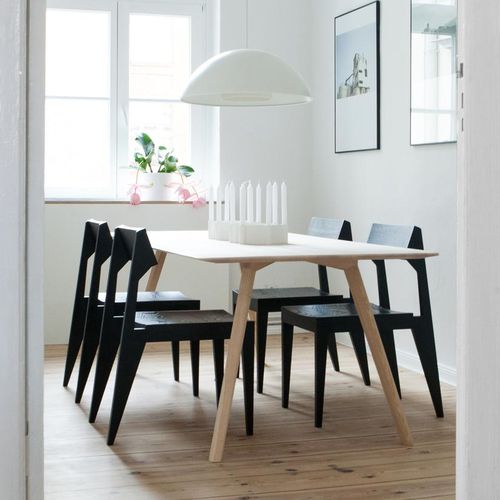 Tavolo da pranzo contemporaneo - MEYER   - OBJEKTE UNSERER TAGE - in frassino / con supporto in frassino / rettangolare