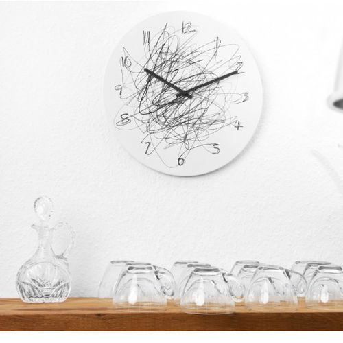 Orologio contemporaneo - CONTINUOUS - Konstantin Slawinski - a muro / analogico / in acciaio