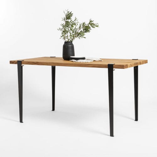 Tavolo da pranzo contemporaneo - BALTHAZAR - TIPTOE - in rovere / con supporto in acciaio termolaccato / rettangolare