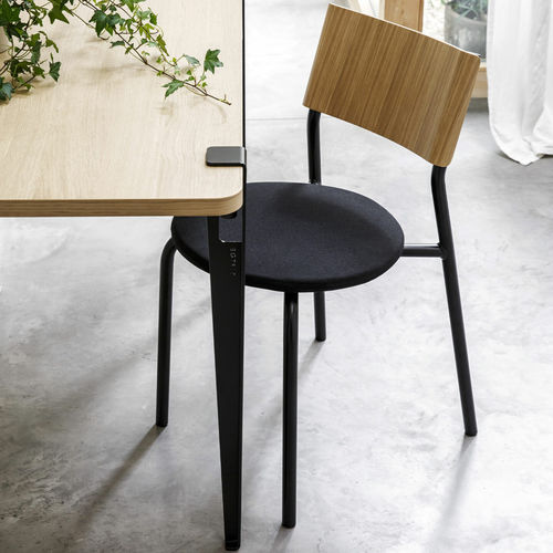 Sedia contemporanea - SSD SOFT  - TIPTOE - da interno / in tessuto / in rovere