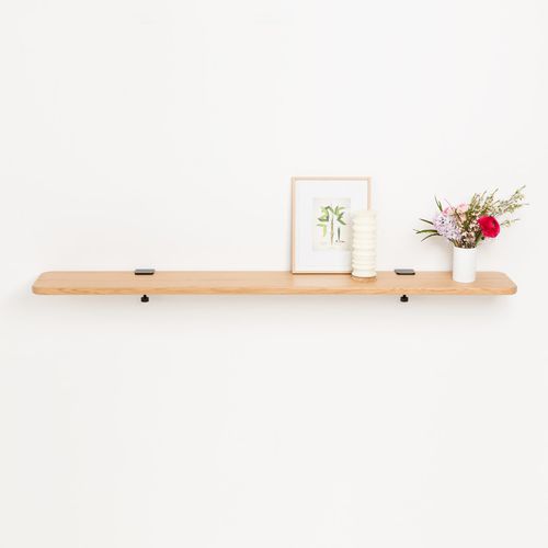 Mensola - TIPTOE - contemporaneo / in rovere / in acciaio con rivestimento a polvere