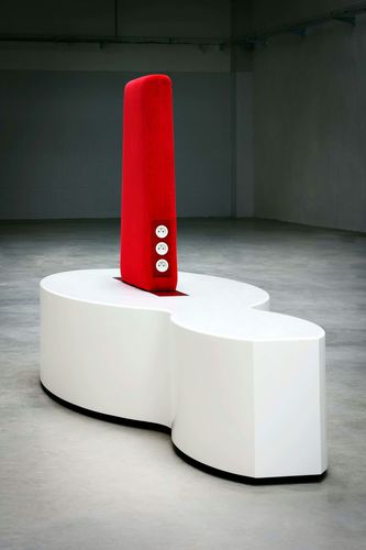 Panca per spazi pubblici contemporanea - DOCK IT - AMOS DESIGN - in Corian® / modulare / imbottita