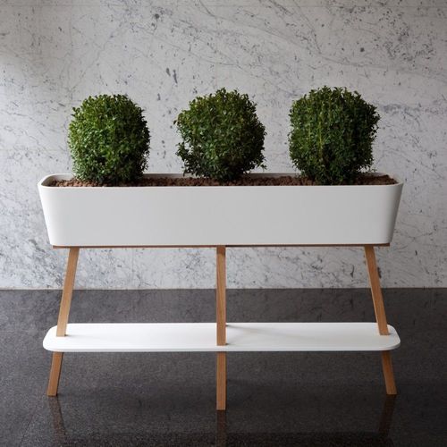Fioriera in rovere - FLOWERLOVER - AMOS DESIGN - in Corian® / rettangolare / contemporanea