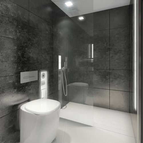 Doccia in Corian® - AMOS DESIGN - rettangolare / per hotel