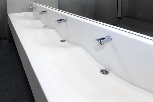 Lavabo da appoggio - WAVE 200 BASIN THROUGH - AMOS DESIGN - in Corian® / multiplo / d'angolo