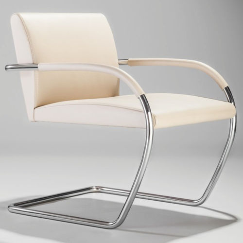 Sedia design Bauhaus - LUDWIG - AMOS DESIGN - da interno / in carta pergamena / con supporto in acciaio