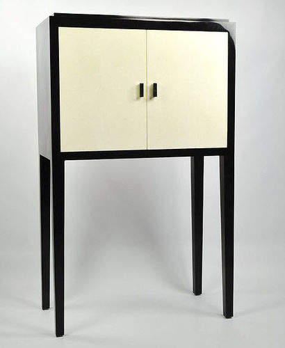 Mobile bar contemporaneo - ARTDECO - GINGER BROWN - in galuchat / nero