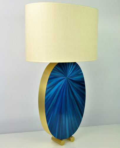 Lampada da tavolo - LP OVAL SWBR - GINGER BROWN - in ottone spazzolato / contemporanea / con cavo