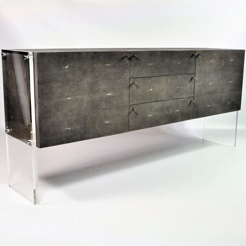 Credenza contemporanea - CB917 ST PL - GINGER BROWN - in Plexiglas® / in galuchat / su misura